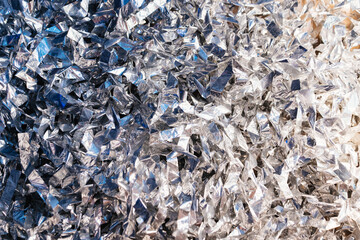 tapes of foil paper for paper show. background and texture.