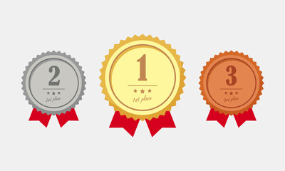 金銀銅のメダル アイコンセット ランキング