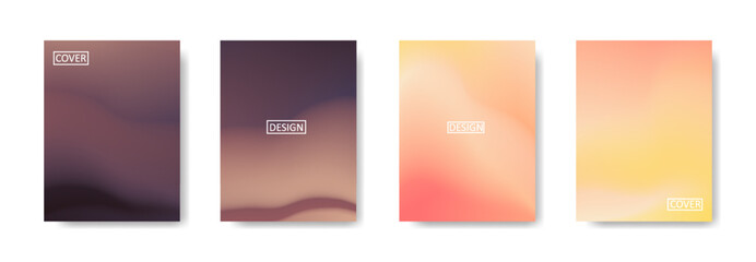 Set of abstract background with beautiful gradation color, colorful background for poster flyer banner backdrop.vertical banner.cool fluid background vector illustration