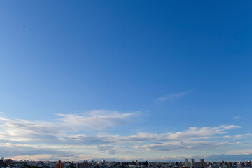sunset over the city