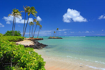 Kahala beach in Honolulu on the island of Oahu in Hawaii. 