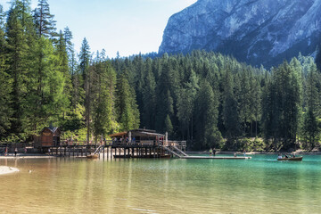 Naklejka premium Lago di Braies