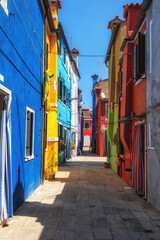 Fototapeta na wymiar Burano Coloured Houses