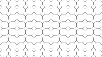 Abstract Image. The illustrations and clipart. Simple dark lines, mixed Hexagons, and cubes pattern on white background.