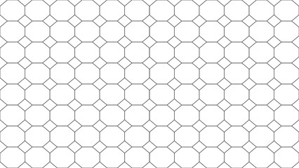 Abstract Image. The illustrations and clipart. Simple dark lines, mixed Hexagons, and cubes pattern on white background.