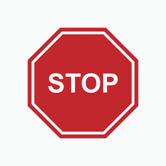 Stop Icon - Prohibition Vector, Sign and Symbol for Design, Presentation, Website or Apps Elements. 