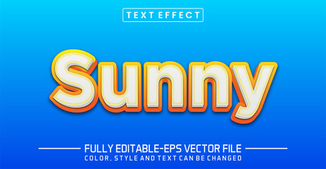Obraz premium Sunny Text Effect - Editable 3D Text Style