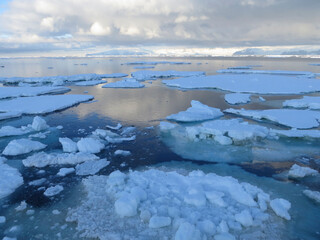 Blue Sea Ice in the Ross Sea Antarctica
