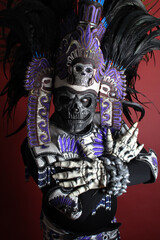 aztec skull man