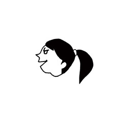 左向きで怒る女性
