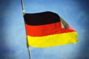 はためくドイツ国旗 - obrazy, fototapety, plakaty