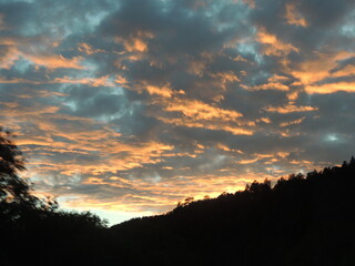 sunset in the mountains