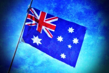 はためくニュージーランドの国旗 - obrazy, fototapety, plakaty