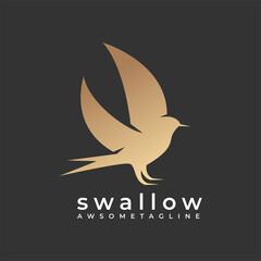 Obraz premium swallow silhouette logo