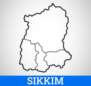 Map of sikkim hi-res stock photography and images - Alamy