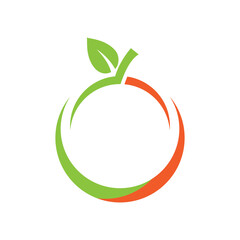 Orange logo design Vector icon illustration design