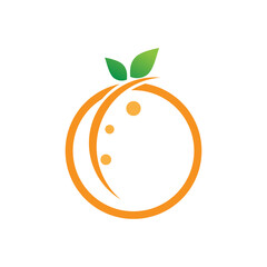 Orange logo design Vector icon illustration design