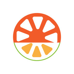 Orange logo design Vector icon illustration design