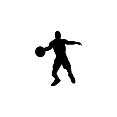 Fototapeta na wymiar basketball dribbling logo vector illustration design