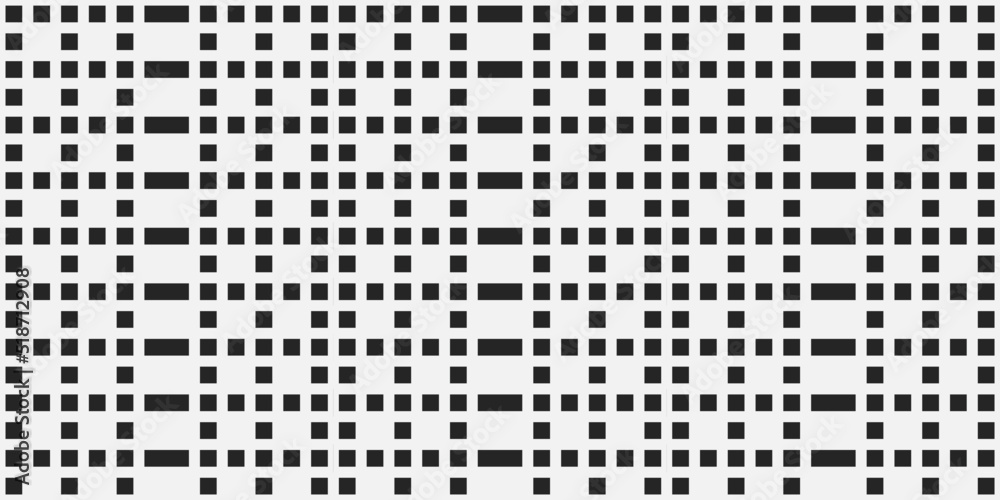 Poster Pixel dots on a white background. Vector grid of identical squares.