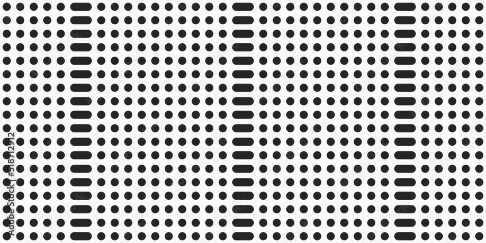 Leinwandbilder Grid of rounded dots and sticks. Vector seamless in the form of a grid.