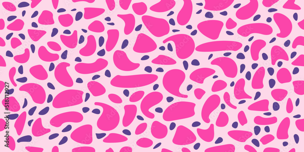 Aufkleber pink-blue formless liquid forms. vector of seamless pink rounded shapes create a pattern.
