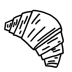 hand drawn outline cup and dessert