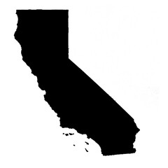 black map california white background - obrazy, fototapety, plakaty