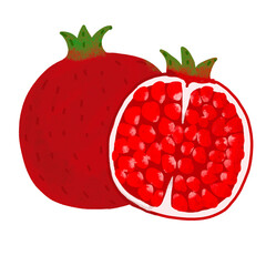 hand drawn colorful fruits and vegetables