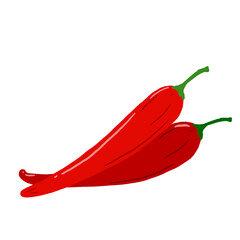 hand drawn colorful fruits and vegetables