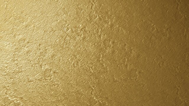 Gold background. Rough golden texture. Luxurious gold paper template for your design. 3D rendering Golden texture with pores. Gold foil texture. Golden surface. gold wall Golden fabric texture.