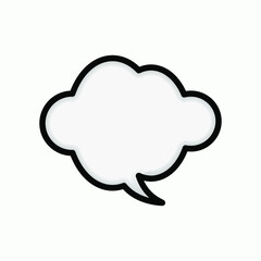 Bubble Speech Icon. Talk & Chat Sign or Conversation Vector, Symbol for Design, Presentation, Website or Apps Elements.