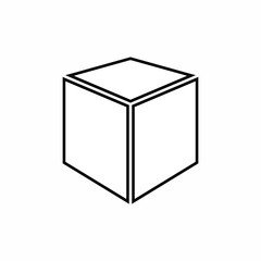 3D Cube Icon. Three Dimensional Box Symbol - Vector. 
