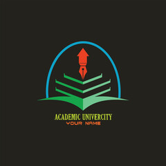 college logo suitable for university and educational place design
