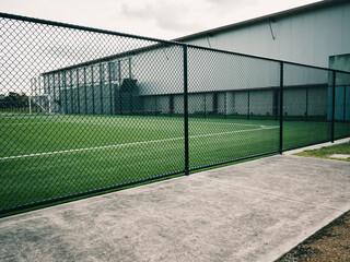 Grass soccer field