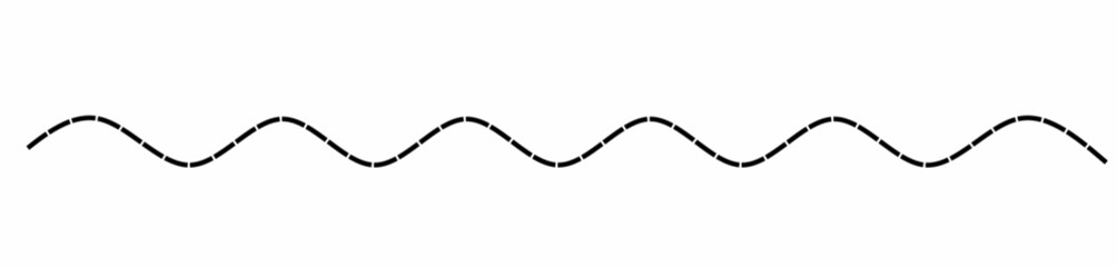 black white wavy dash line