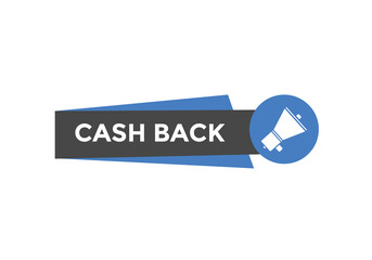 Cash back text symbol. Cash back text web template Vector Illustration.
