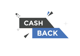 Cash back Colorful web banner. vector illustration. Cash back label sign template
