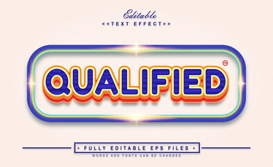 Obraz premium editable clean colorful qualified text effect.logo text. perfect for digital as a product promotional tools.typhography logo