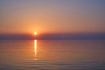 夕焼けの海