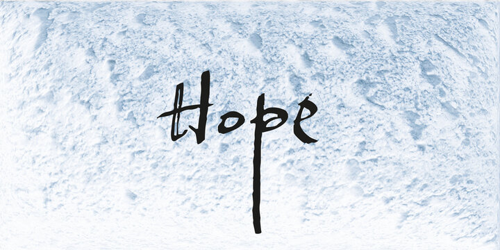 Hope written on textured background 