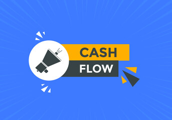 Cash flow Colorful web banner. vector illustration. Cash flow label sign template
