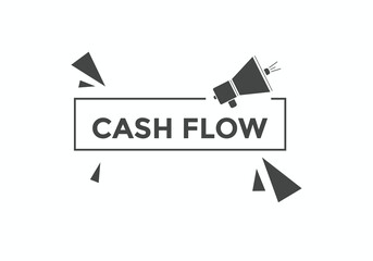 Cash flow Colorful web banner. vector illustration. Cash flow label sign template
