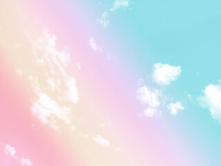 Sky and clouds in pastel tones for graphic design or wallpaper