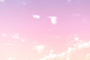 Sky and clouds in pastel tones for graphic design or wallpaper