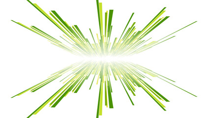 Abstract background striped 3D dynamic background with green lines on white, vector illustration.