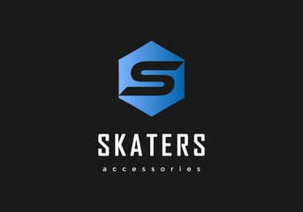 Letter s logo, perfect for skate shops.