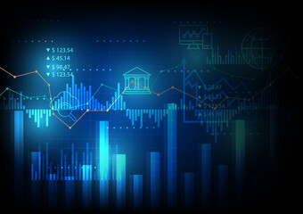 abstract background stock market business concept or financial investment trading graph
