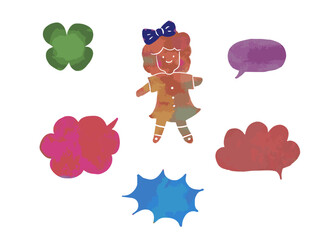 ハンコ風の吹き出しセット