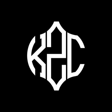 KZC letter logo. KZC best black background vector image. KZC Monogram logo design for entrepreneur and business.
